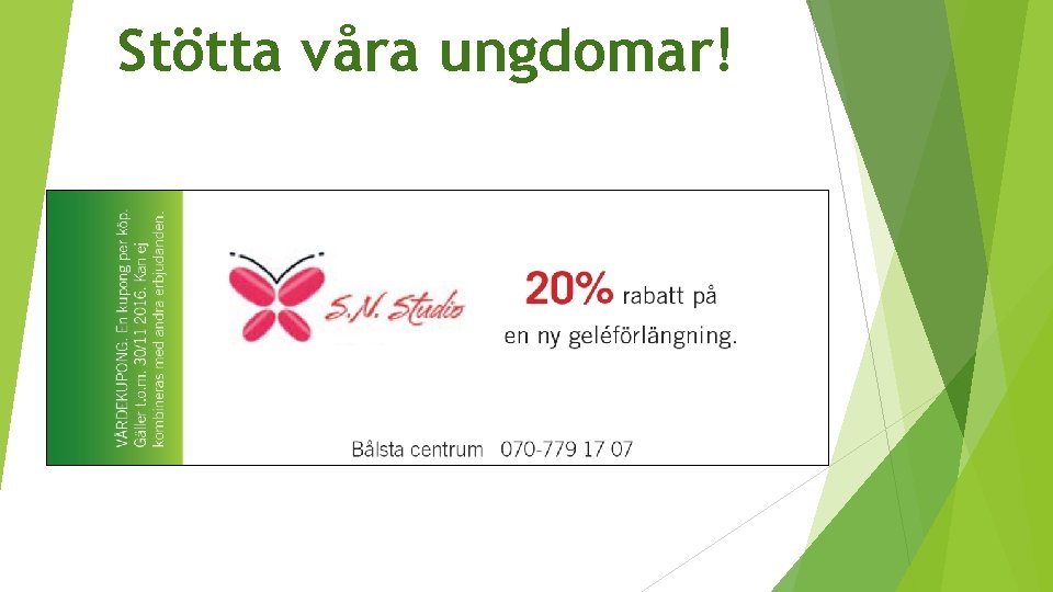 Stötta våra ungdomar! 