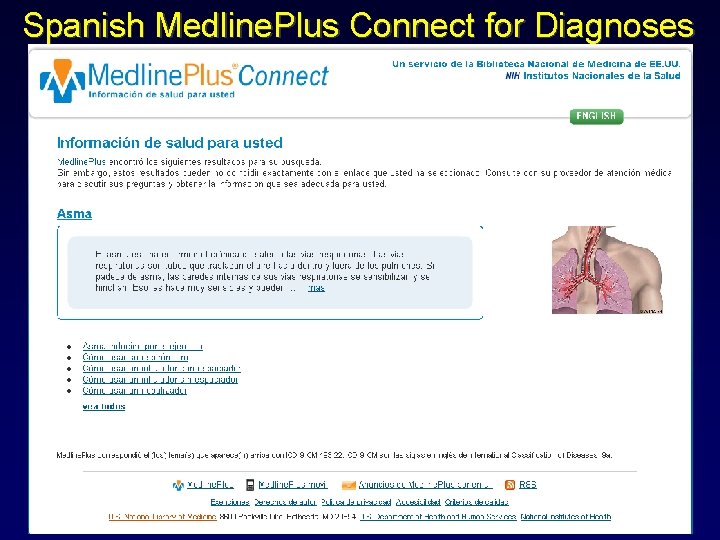 Spanish Medline. Plus Connect for Diagnoses 