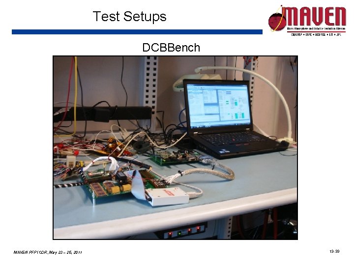 Test Setups DCBBench MAVEN PFP ICDR, May 23 – 25, 2011 13 -33 