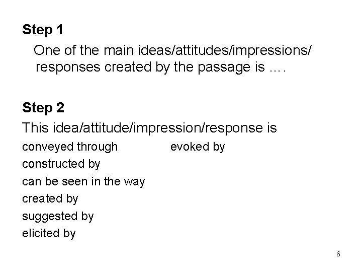 Expressing Interpretations 1 Interpretation not retelling Better answers