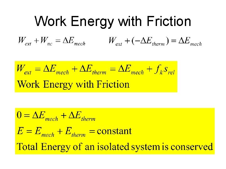 Work Energy with Friction 