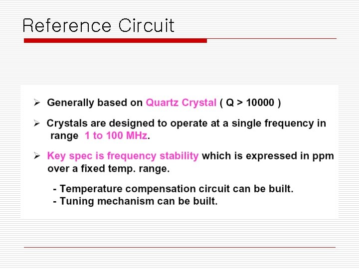 Reference Circuit 