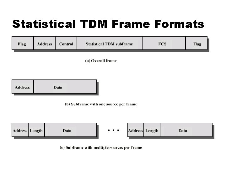 Statistical TDM Frame Formats 