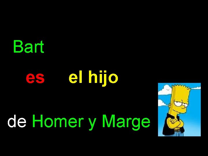Bart es el hijo de Homer y Marge 