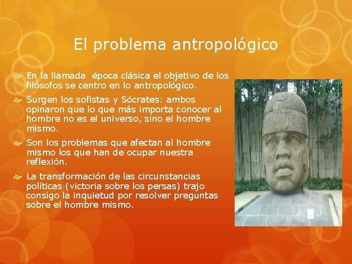 EL PROBLEMA DEL HOMBRE EN EL PENSAMIENTO GRIEGO