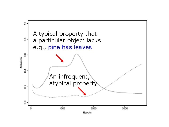 A typical property that a particular object lacks e. g. , pine has leaves