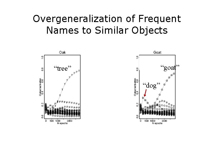 Overgeneralization of Frequent Names to Similar Objects “goat” “tree” “dog” 