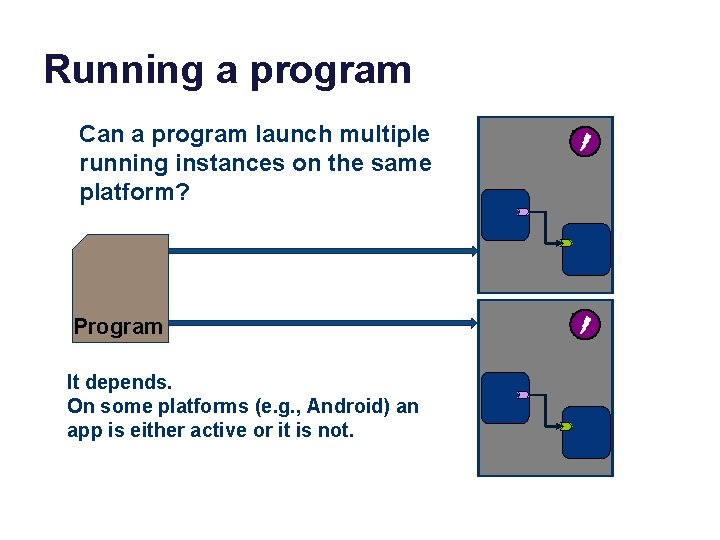 Running a program Can a program launch multiple running instances on the same platform?