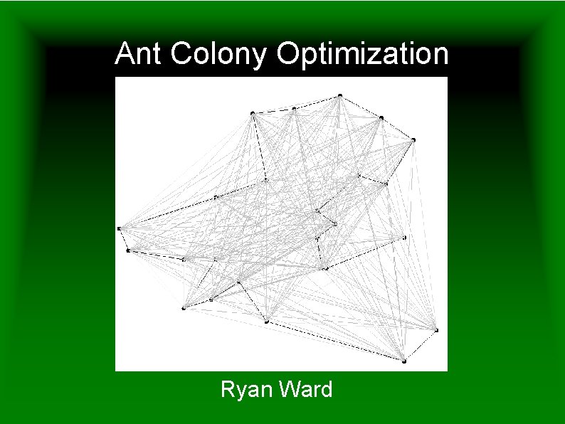 Ant Colony Optimization Ryan Ward 