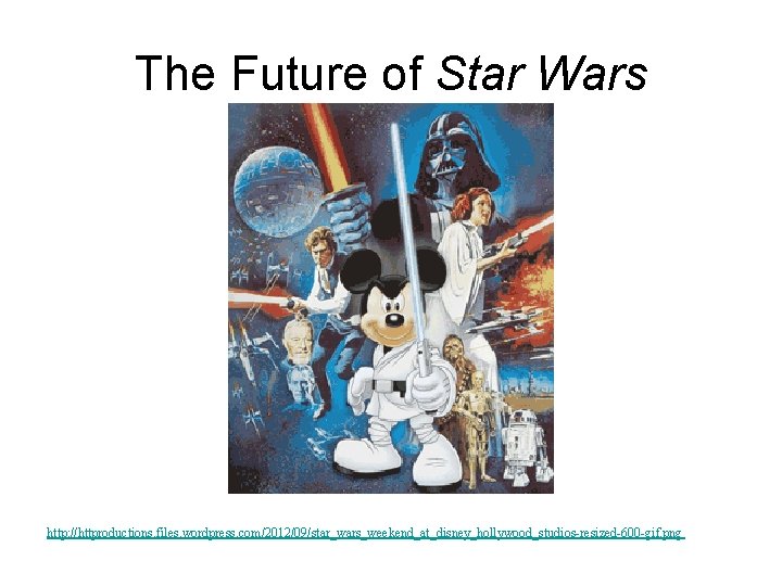 The Future of Star Wars http: //httproductions. files. wordpress. com/2012/09/star_wars_weekend_at_disney_hollywood_studios-resized-600 -gif. png 