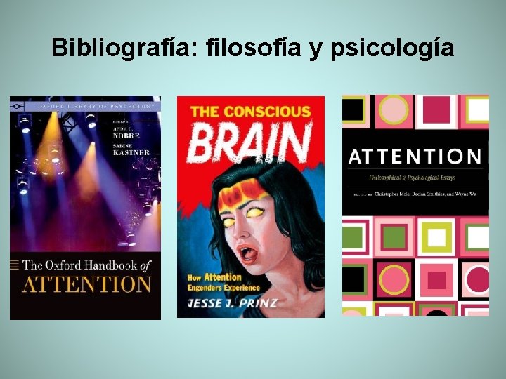 Bibliografía: filosofía y psicología 