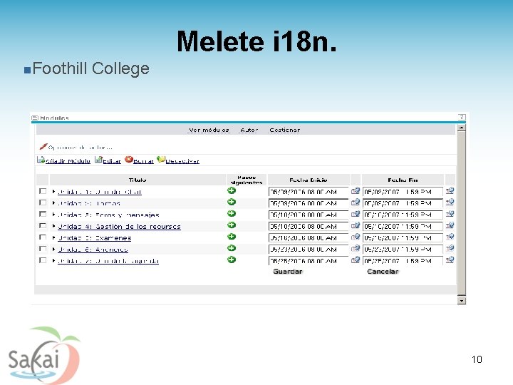 Melete i 18 n. n. Foothill College 10 