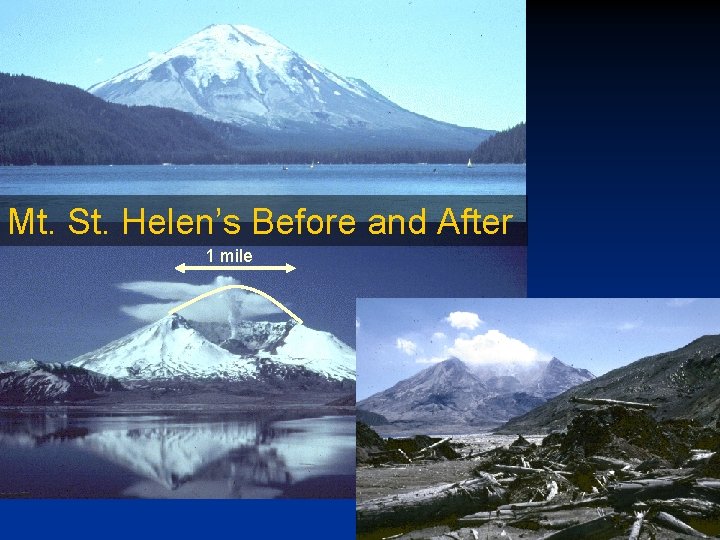 Mt. St. Helen’s Before and After 1 mile 