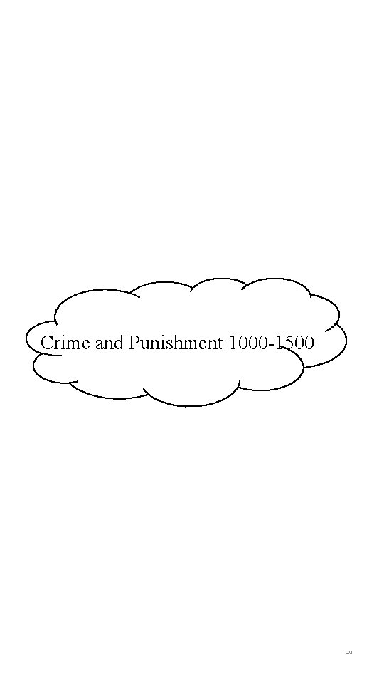 Crime and Punishment 1000 -1500 10 