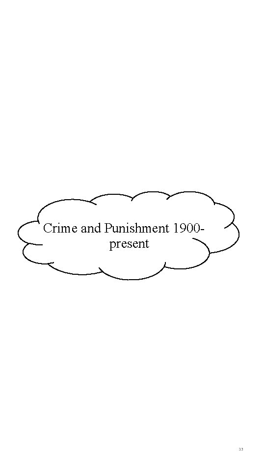 Crime and Punishment 1900 present 13 