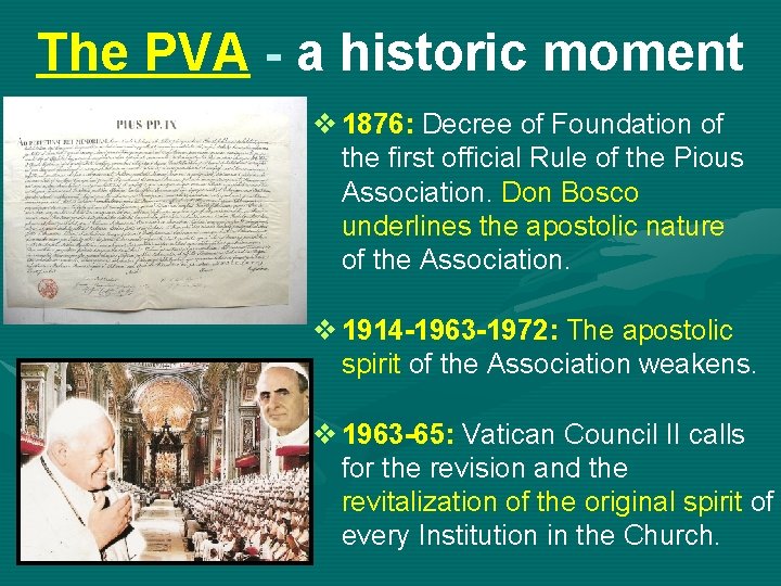 The PVA - a historic moment v 1876: Decree of Foundation of the first