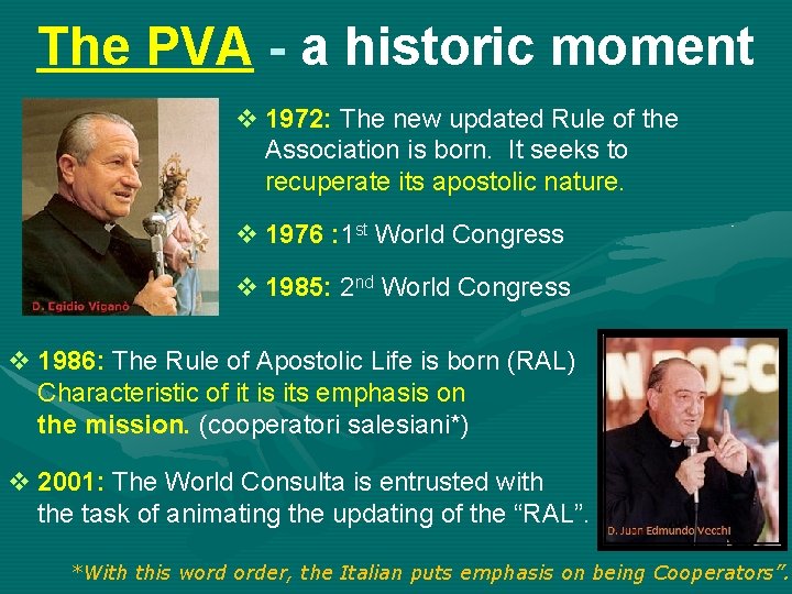 The PVA - a historic moment v 1972: The new updated Rule of the