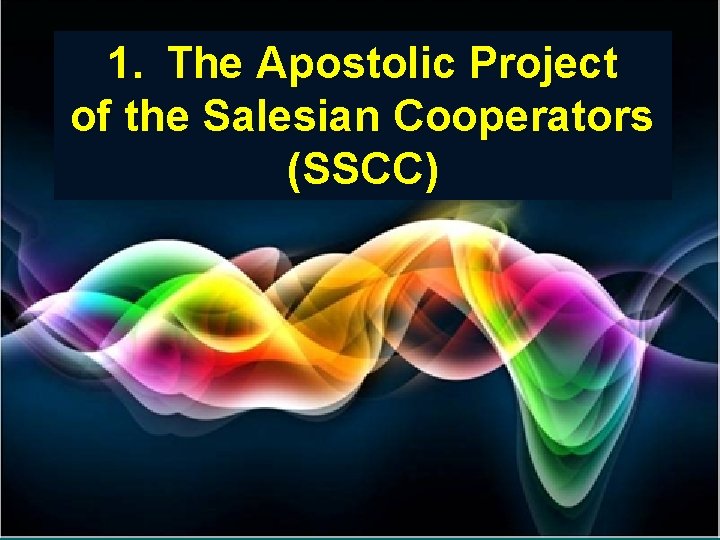 1. The Apostolic Project of the Salesian Cooperators (SSCC) 