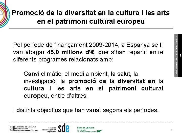 Promoció de la diversitat en la cultura i les arts en el patrimoni cultural