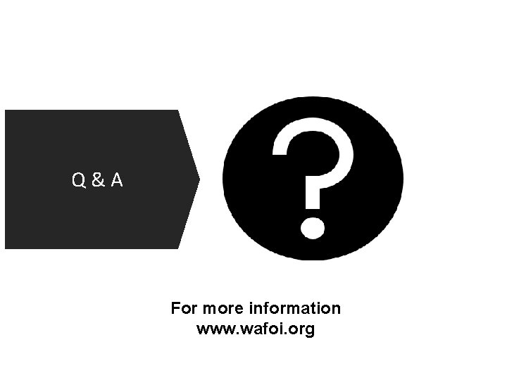 Q&A For more information www. wafoi. org 