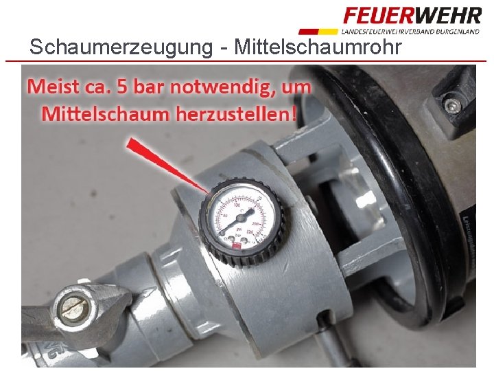 Schaumerzeugung - Mittelschaumrohr 