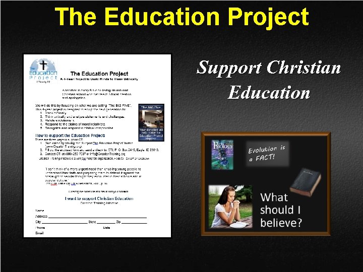 The Education Project Support Christian Education 