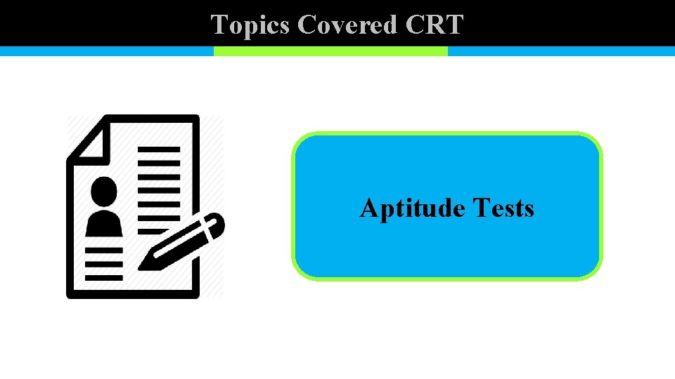 Topics Covered CRT Aptitude Tests 