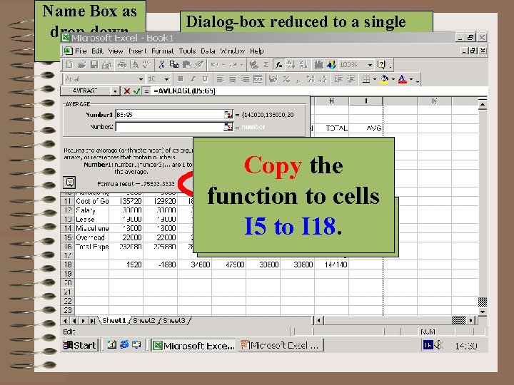 Name Box as Dialog-box reduced to a single drop down bar to allow easy