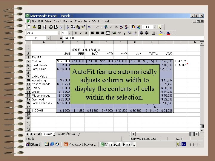 A quick way of selecting a You will change thethat number Auto. Fit feature