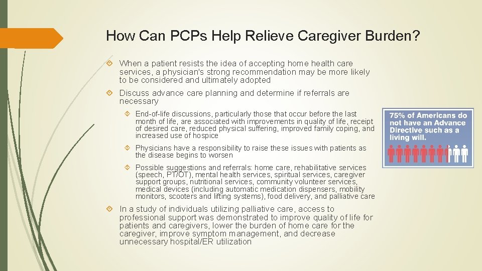 How Can PCPs Help Relieve Caregiver Burden? When a patient resists the idea of