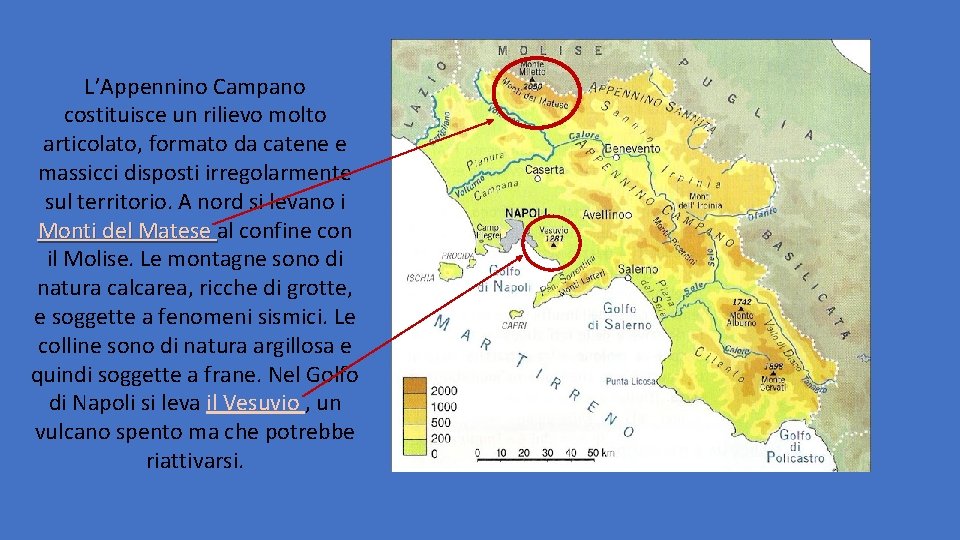 LA CAMPANIA CARTINA FISICO POLITICA La Campania confina