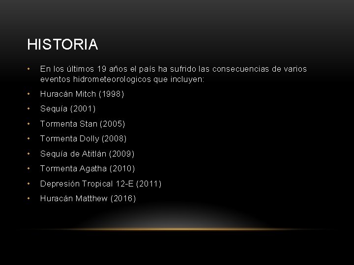 HISTORIA • En los últimos 19 años el país ha sufrido las consecuencias de