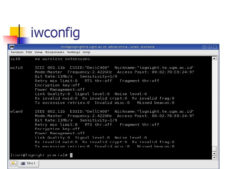 iwconfig 