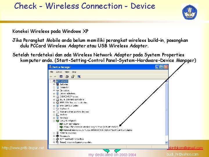 Check - Wireless Connection - Device Koneksi Wireless pada Windows XP Jika Perangkat Mobile