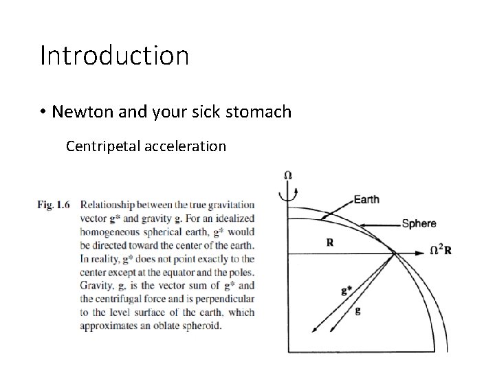 Introduction • Newton and your sick stomach Centripetal acceleration • For a frame o’