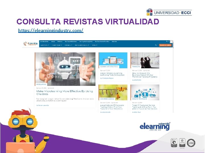 CONSULTA REVISTAS VIRTUALIDAD https: //elearningindustry. com/ 