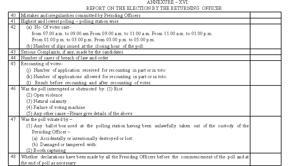 40 41 42 43 44 45 46 47 48 ANNEXURE – XVI REPORT ON