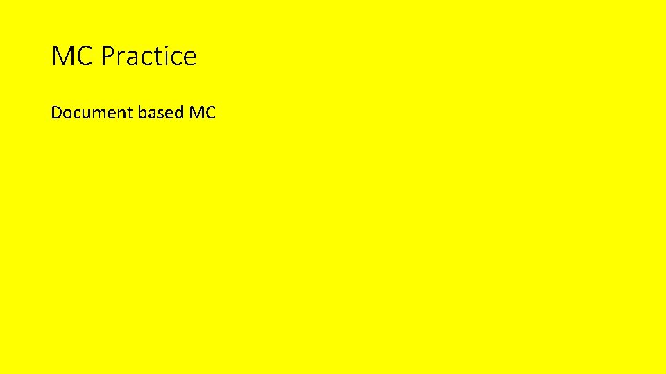 MC Practice Document based MC 