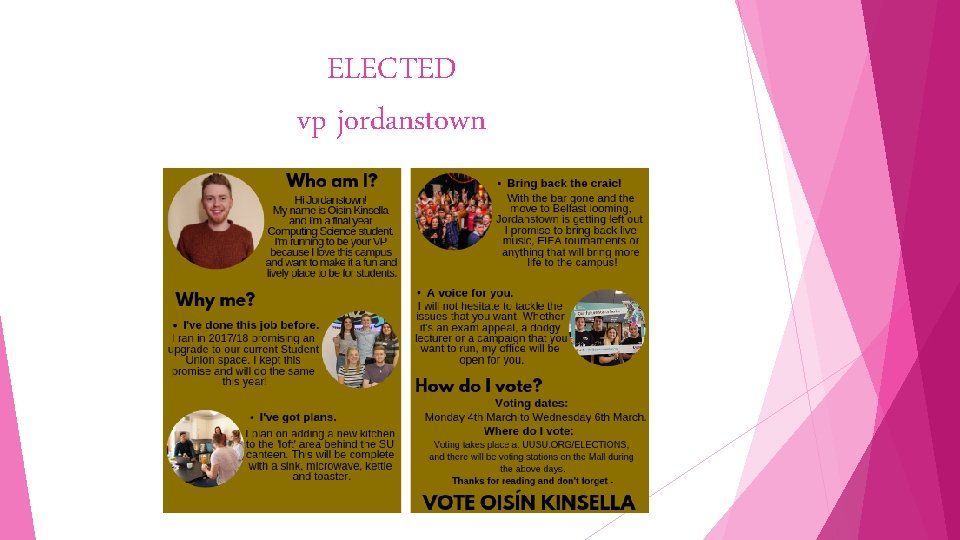 ELECTED vp jordanstown 