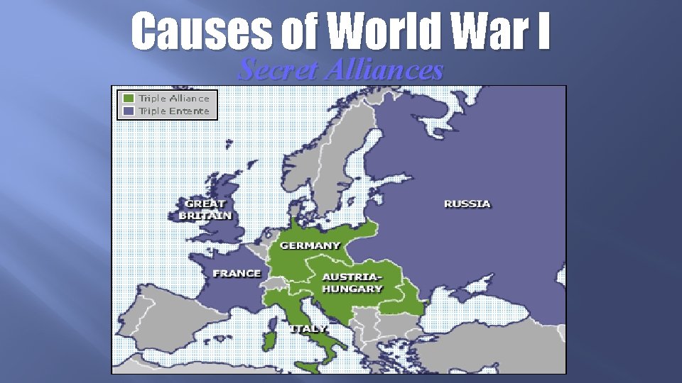 Causes of World War I Secret Alliances 