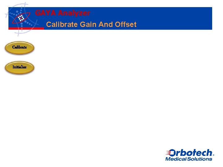 GAYA Analyzer Calibrate Gain And Offset Calibrate Initialize 