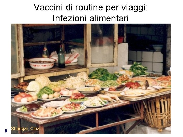 Vaccini di routine per viaggi: Infezioni alimentari 8 Shangai, Cina 