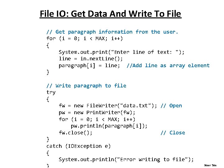 File IO: Get Data And Write To File // Get paragraph information from the