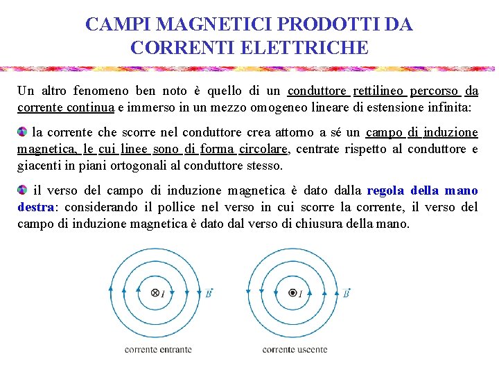 CAMPI MAGNETICI PRODOTTI DA CORRENTI ELETTRICHE Un altro fenomeno ben noto è quello di CAMPI MAGNETICI PRODOTTI DA CORRENTI ELETTRICHE Un altro fenomeno ben noto è quello di