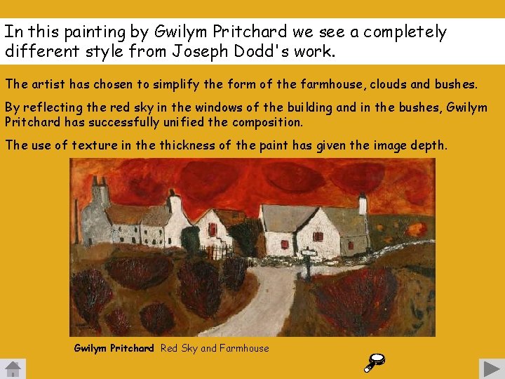 In this painting by Gwilym Pritchard we see a completely different style from Joseph