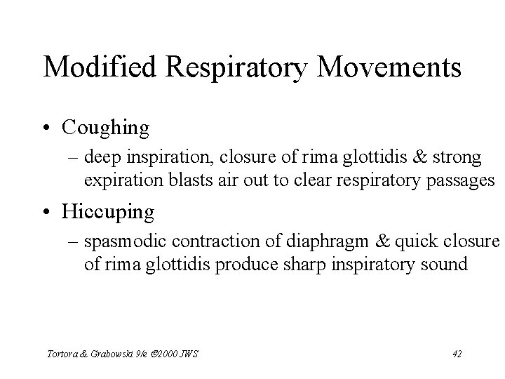 Chapter 21 The Respiratory System Cells continually use