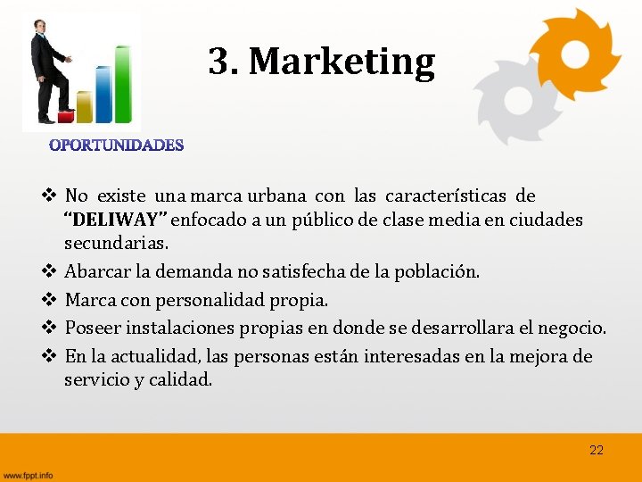 3. Marketing v No existe una marca urbana con las características de “DELIWAY” enfocado