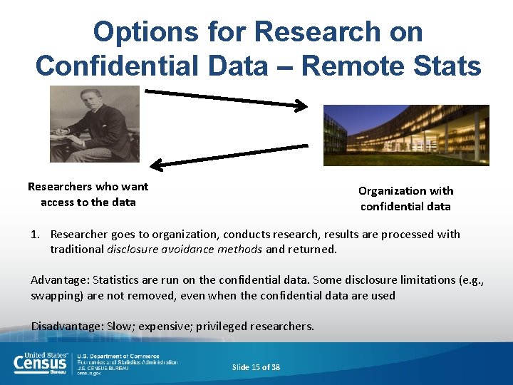 Options for Research on Confidential Data – Remote Stats Researchers who want access to