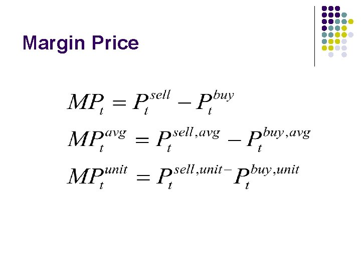 Margin Price 