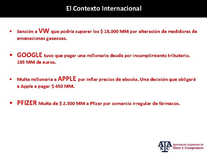 El Contexto Internacional • Sanción a VW que podría superar los $ 18. 000